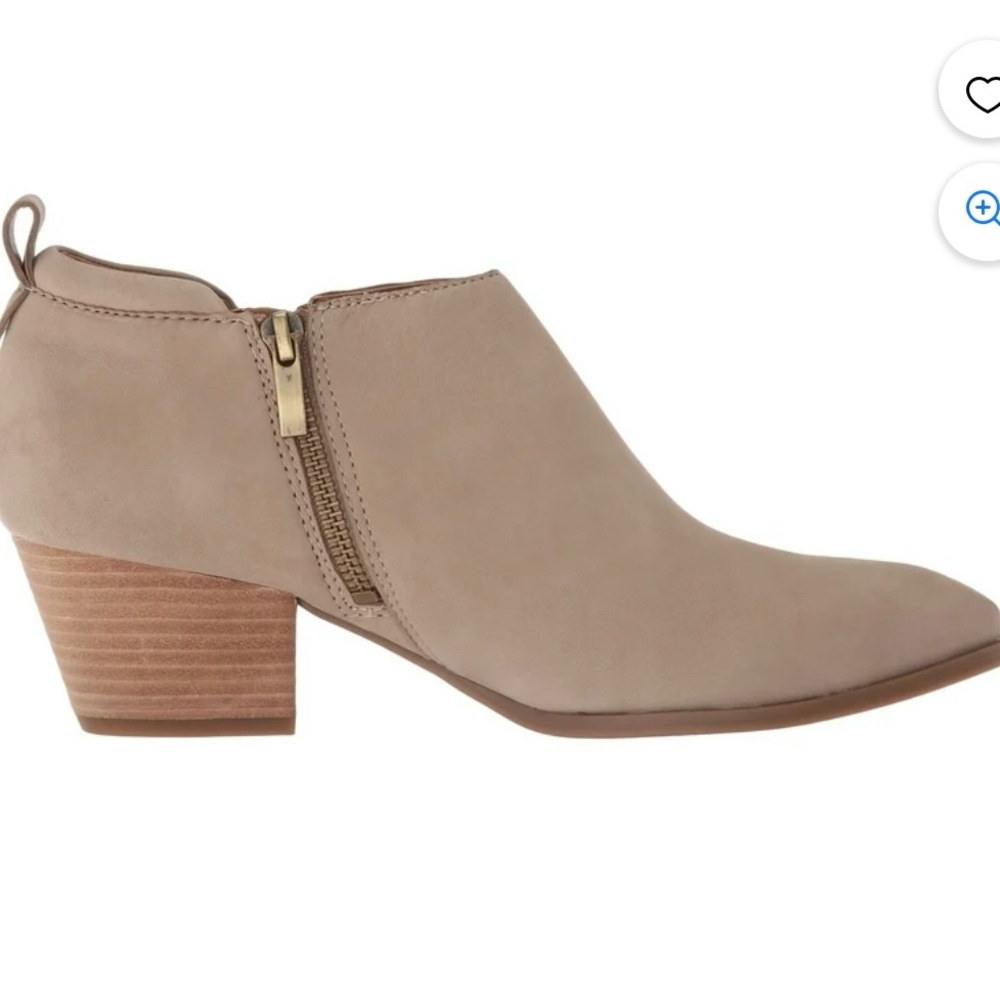 Nordstrom Franco Sarto Granite Suede Ankle Bootie w/ Heel